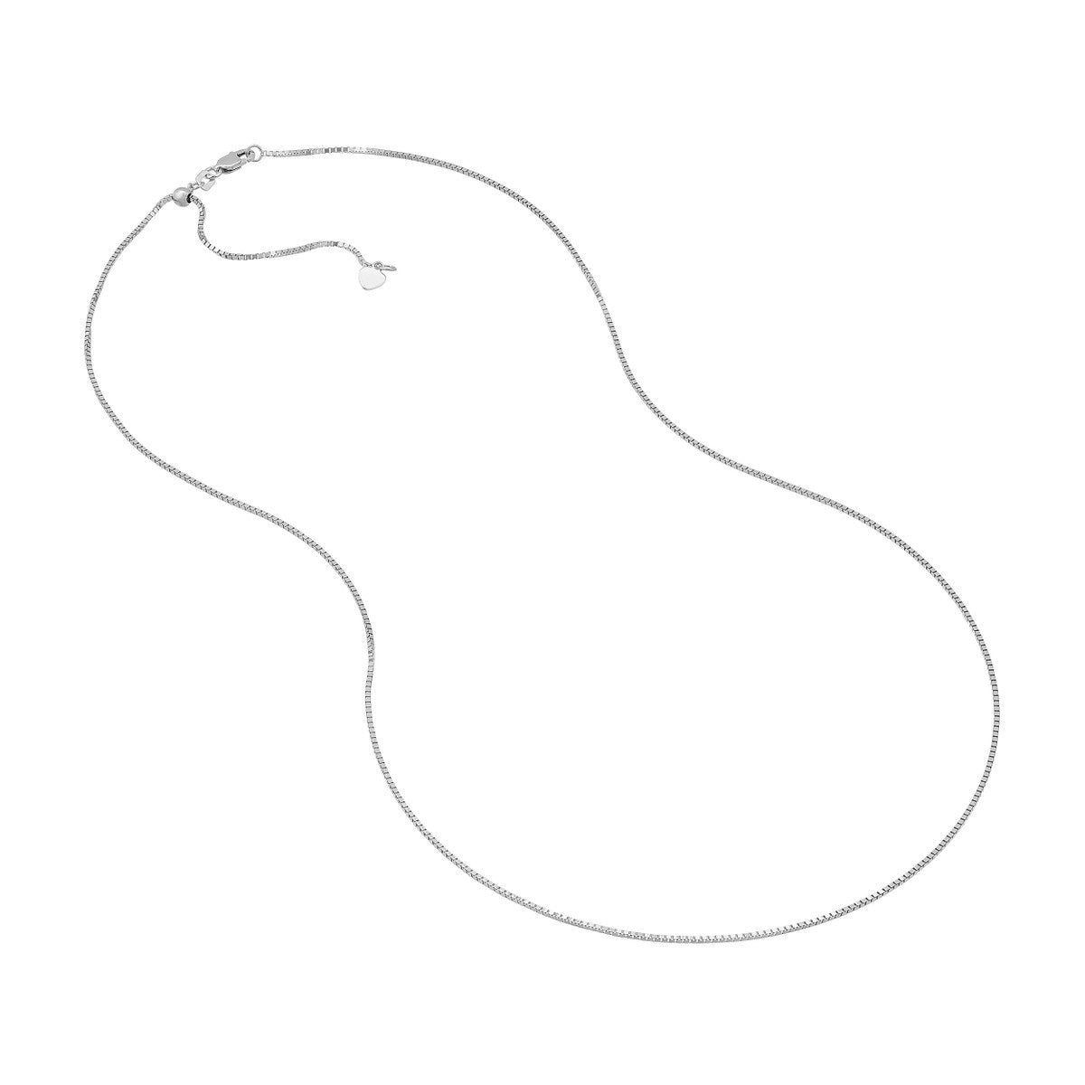 14K Gold 0.96mm Box Chain with Slider Birmingham Jewelry Chain Birmingham Jewelry 