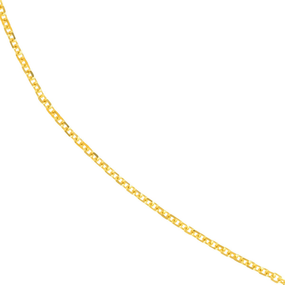 Birmingham Jewelry - 14K Gold 1.05mm Adjustable D/C Cable Chain with Lobster Lock - Birmingham Jewelry