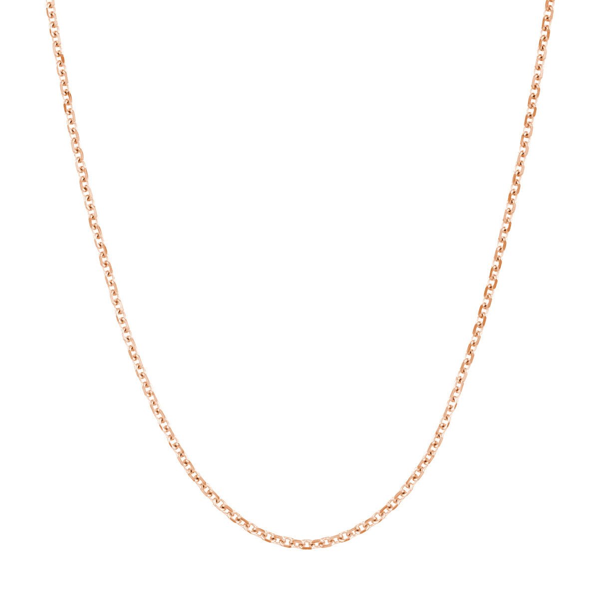 Birmingham Jewelry - 14K Gold 1.05mm Adjustable D/C Cable Chain with Lobster Lock - Birmingham Jewelry