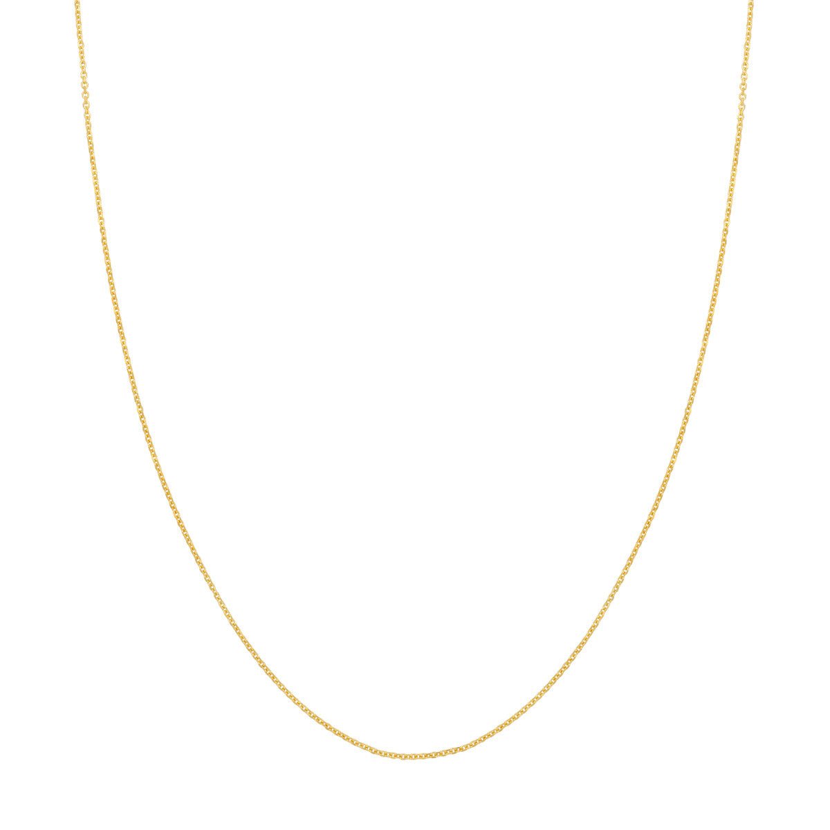 14K Gold 1.05mm D/C Cable Chain with Lobster Lock Birmingham Jewelry Chain Birmingham Jewelry 