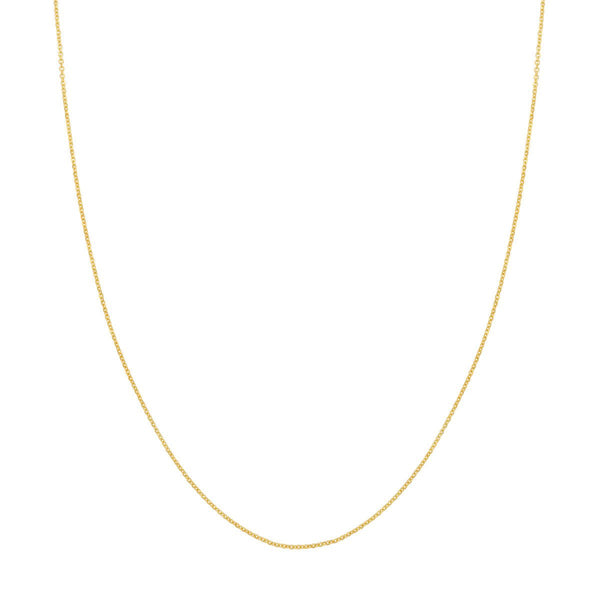 14K Gold 1.05mm D/C Cable Chain with Lobster Lock Birmingham Jewelry Chain Birmingham Jewelry 