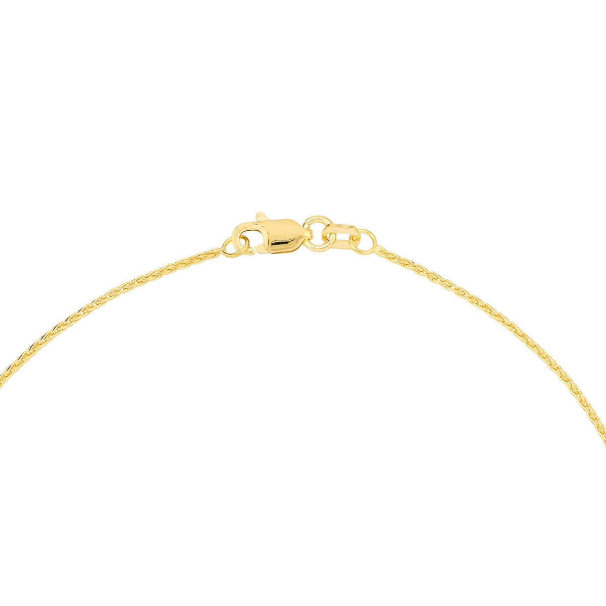 14K Gold 1.05mm D/C Wheat Chain with Lobster Lock Anklet Birmingham Jewelry Anklet Birmingham Jewelry 