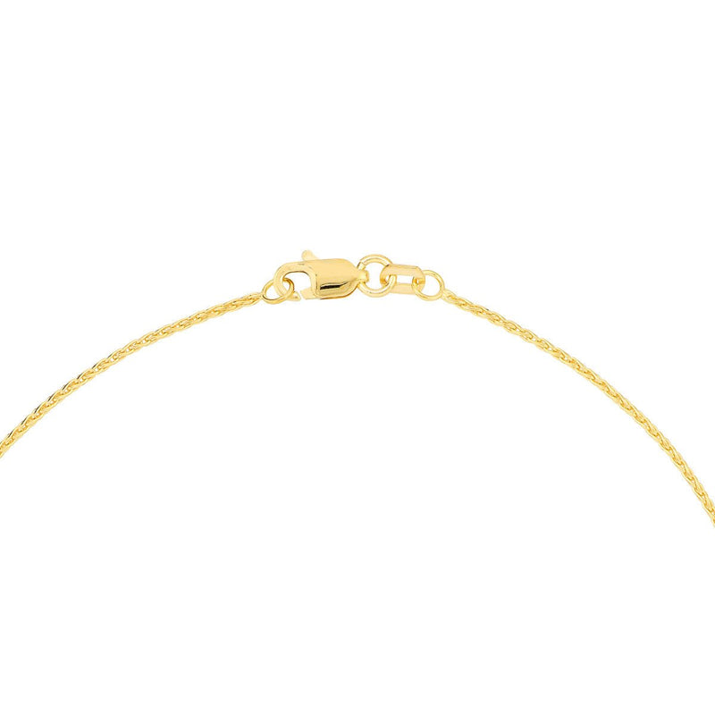 Birmingham Jewelry - 14K Gold 1.05mm D/C Wheat Chain with Lobster Lock Anklet - Birmingham Jewelry