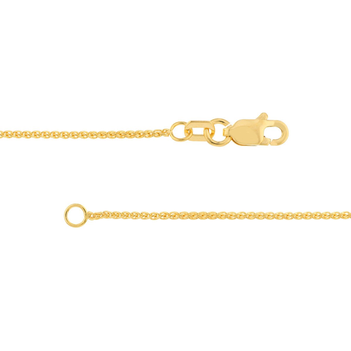 14k Gold 1.05mm Wheat Chain with Lobster Lock Birmingham Jewelry Chain Birmingham Jewelry 