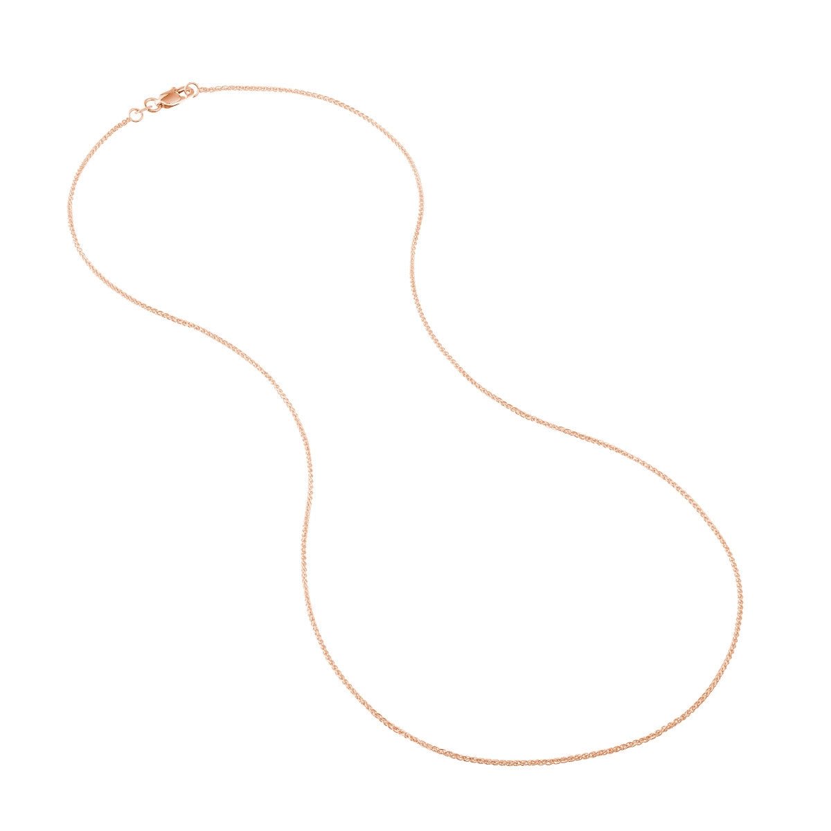 14k Gold 1.05mm Wheat Chain with Lobster Lock Birmingham Jewelry Chain Birmingham Jewelry 