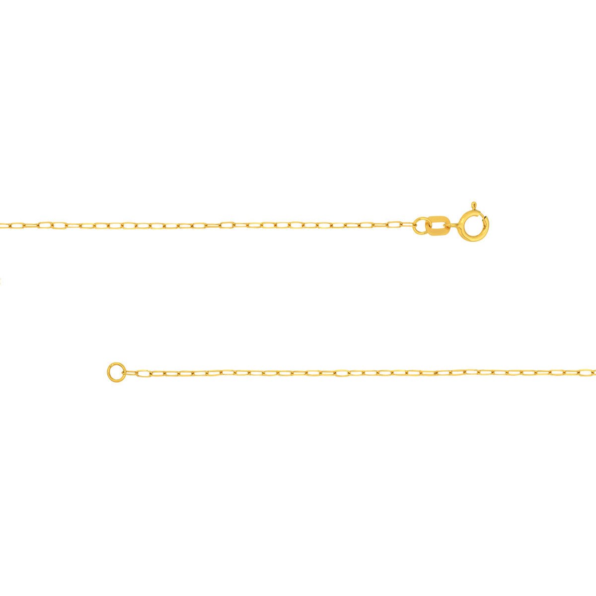 14K Gold 1.10mm D/C Forzentina Chain with Spring Ring Birmingham Jewelry Gold Chain Birmingham Jewelry 
