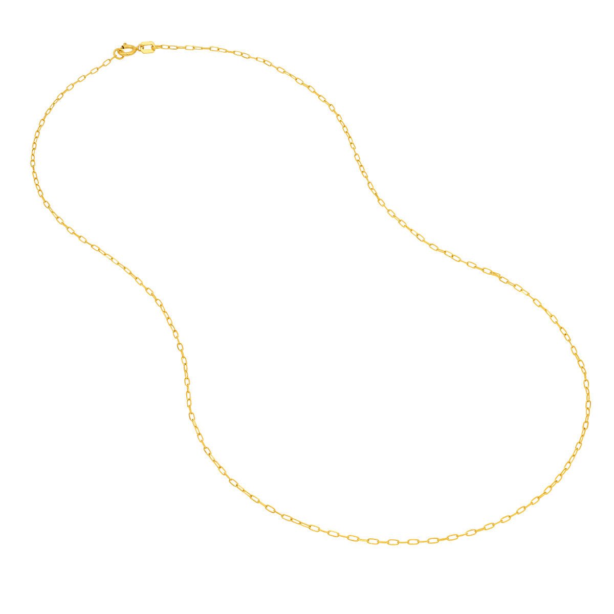 14K Gold 1.10mm D/C Forzentina Chain with Spring Ring Birmingham Jewelry Gold Chain Birmingham Jewelry 