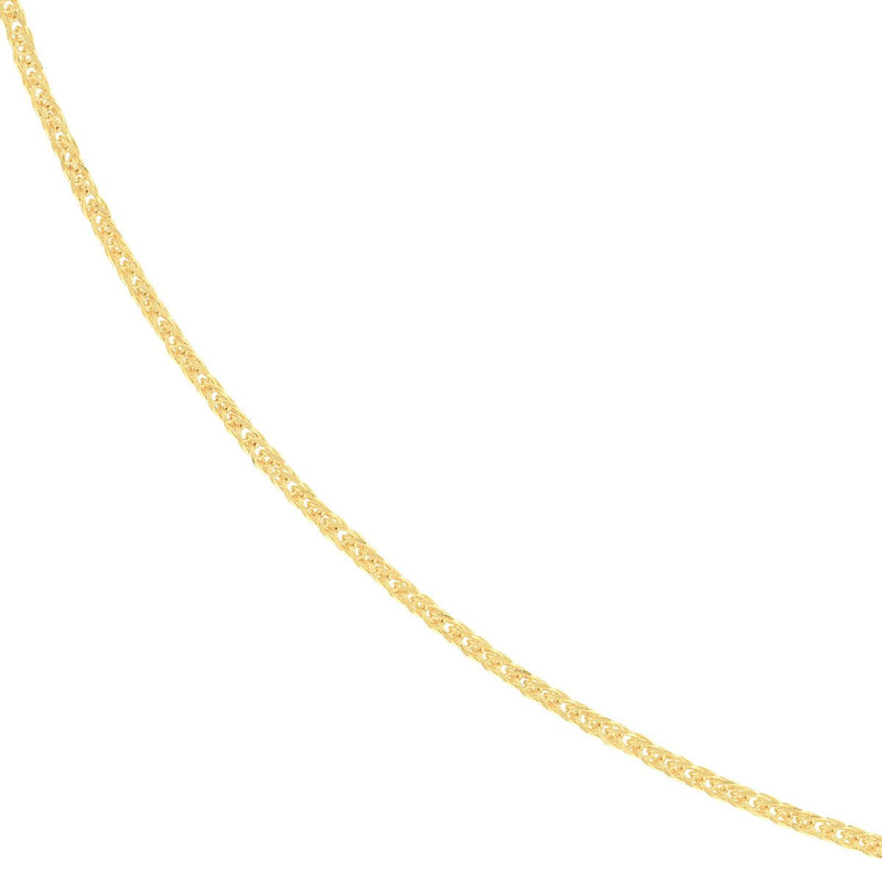 14K Gold 1.15mm Adjustable Square Wheat Chain Birmingham Jewelry Chain Birmingham Jewelry 