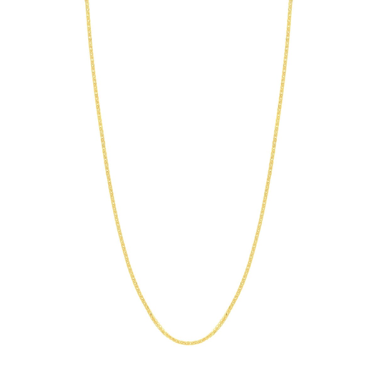 14K Gold 1.15mm Adjustable Square Wheat Chain Birmingham Jewelry Chain Birmingham Jewelry 