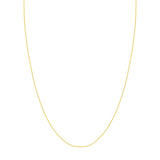 14K Gold 1.15mm Square Wheat Chain with Slider Bead Birmingham Jewelry Chain Birmingham Jewelry 