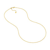 14K Gold 1.15mm Square Wheat Chain with Slider Bead Birmingham Jewelry Chain Birmingham Jewelry 