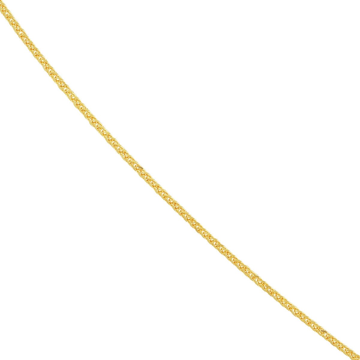 14K Gold 1.15mm Square Wheat Chain with Slider Bead Birmingham Jewelry Chain Birmingham Jewelry 