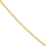 14K Gold 1.25mm Hollow Sq Wheat 030 Ll Endcaps Birmingham Jewelry Chain Birmingham Jewelry 
