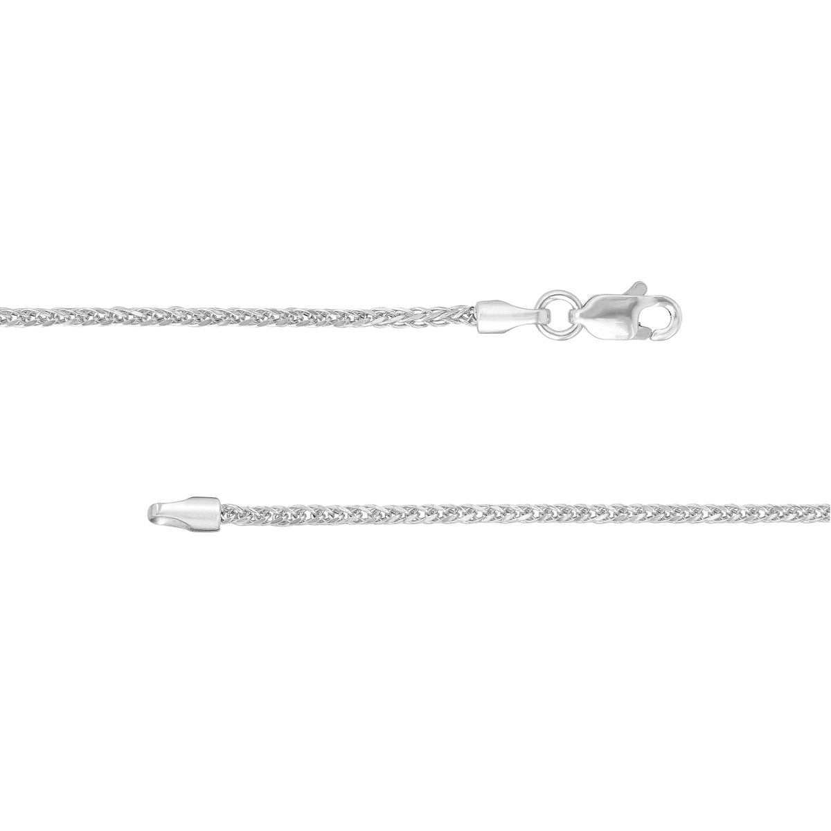 14K Gold 1.25mm Hollow Sq Wheat 030 Ll Endcaps Birmingham Jewelry Chain Birmingham Jewelry 