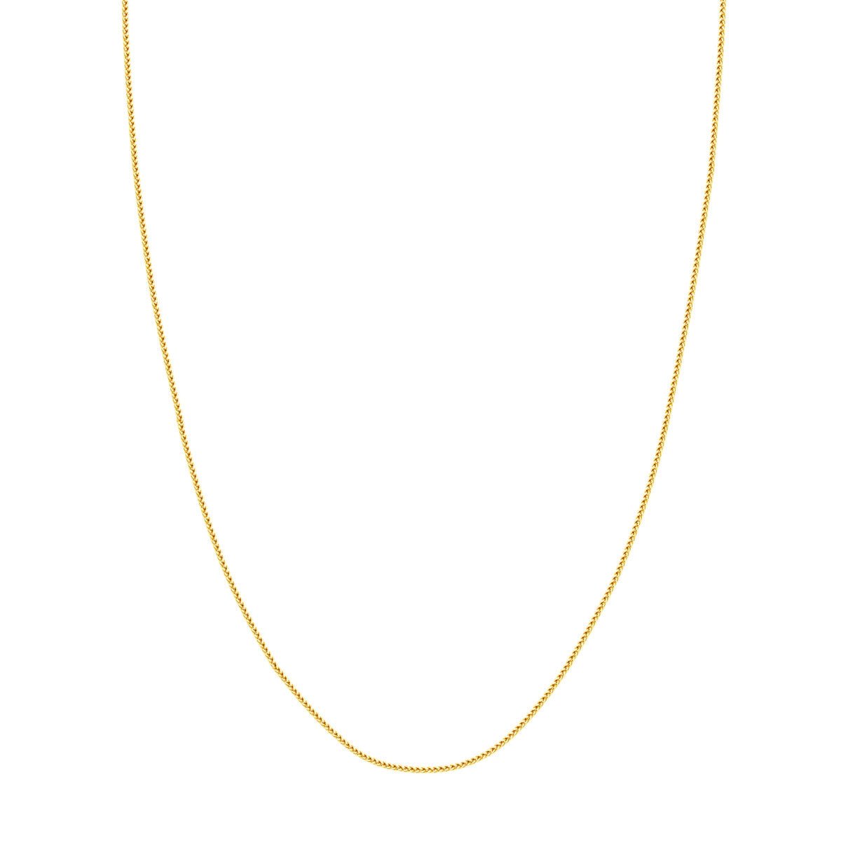 14K Gold 1.25mm Hollow Sq Wheat 030 Ll Endcaps Birmingham Jewelry Chain Birmingham Jewelry 