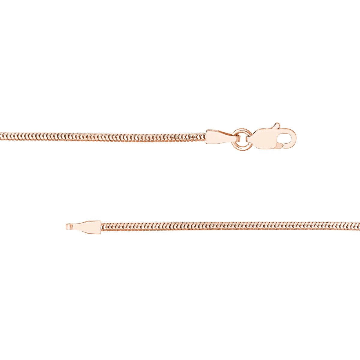 14K Gold 1.4mm Snake Chain with Lobster Lock Birmingham Jewelry Chain Birmingham Jewelry 