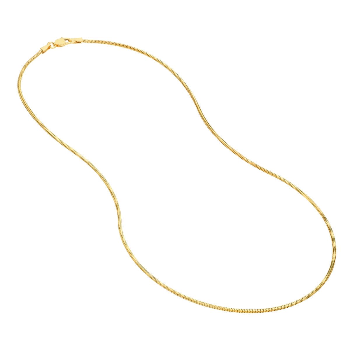 14K Gold 1.4mm Snake Chain with Lobster Lock Birmingham Jewelry Chain Birmingham Jewelry 