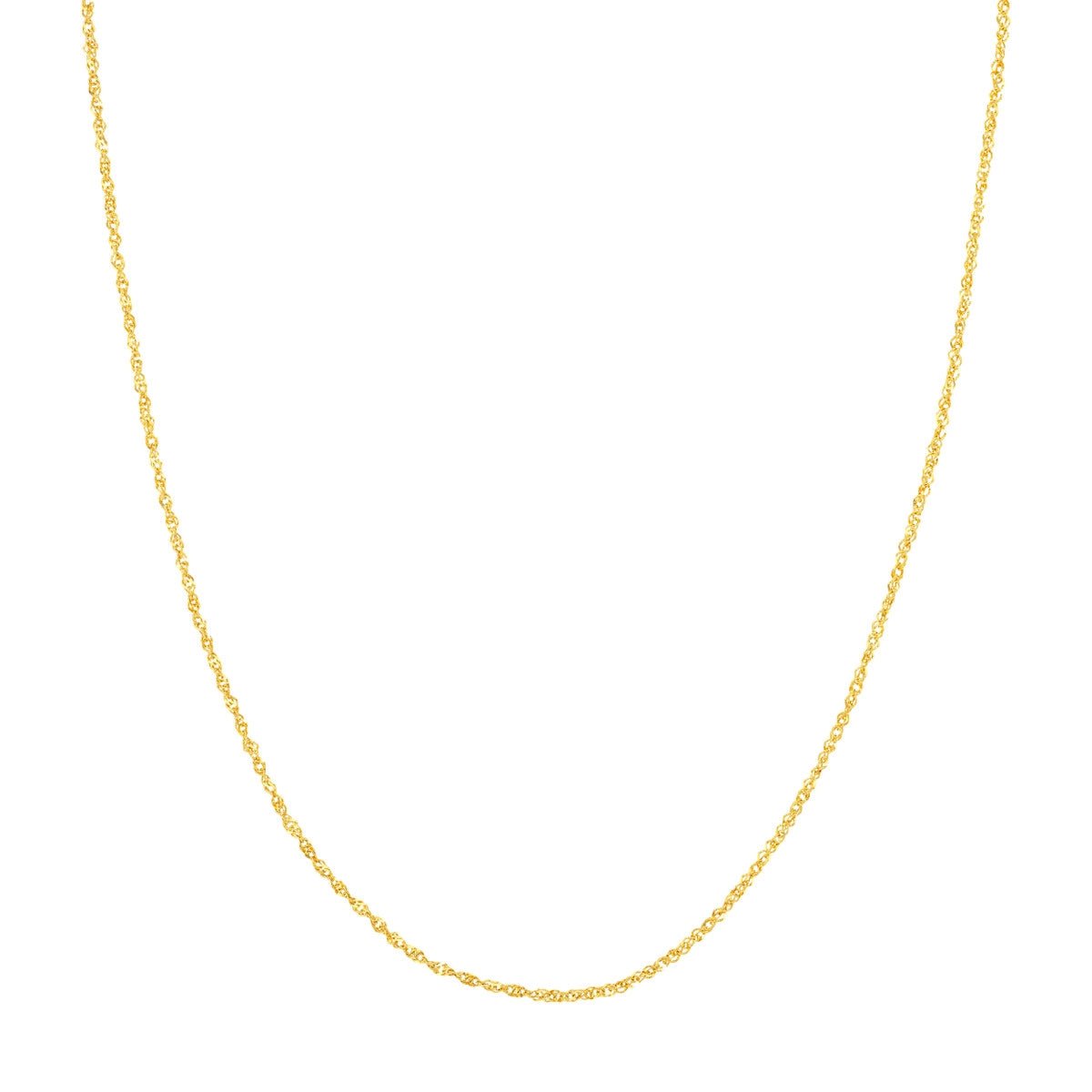 14K Gold 1.50mm Sparkle Singapore Chain with Lobster Lock Birmingham Jewelry Chain Birmingham Jewelry 