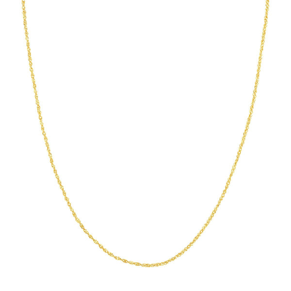 14K Gold 1.50mm Sparkle Singapore Chain with Lobster Lock Birmingham Jewelry Chain Birmingham Jewelry 