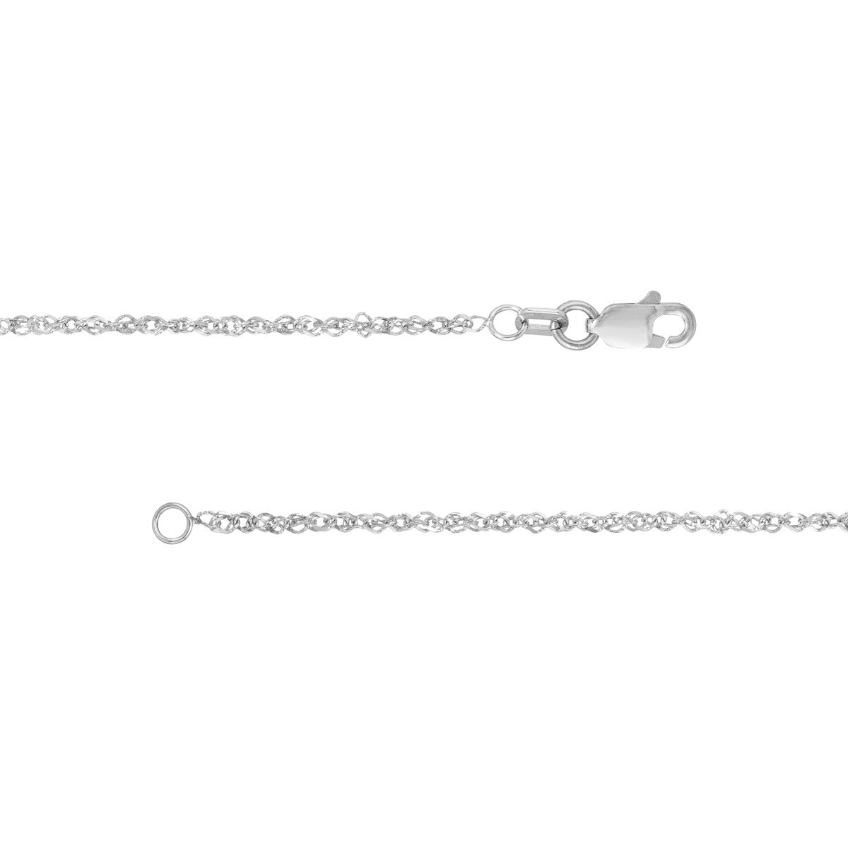 14K Gold 1.50mm Sparkle Singapore Chain with Lobster Lock Birmingham Jewelry Chain Birmingham Jewelry 