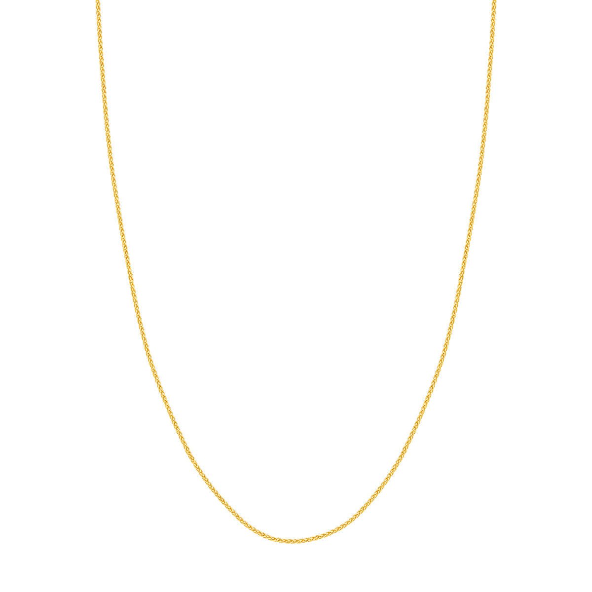Birmingham Jewelry - 14K Gold 1.5mm Wheat Chain with Lobster Lock - Birmingham Jewelry