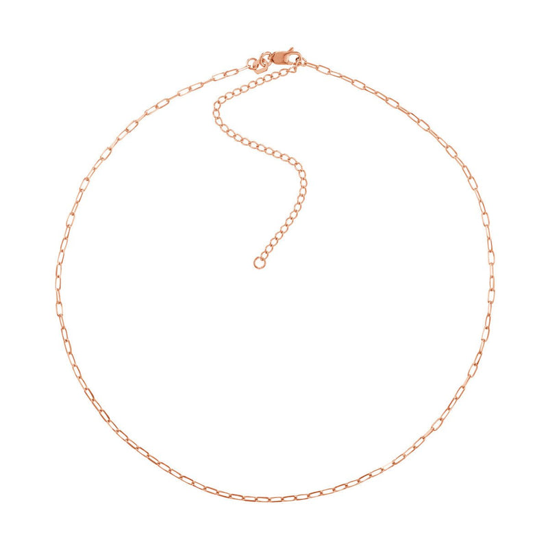 Birmingham Jewelry - 14K Gold 1.70mm Paperclip Choker Chain - Birmingham Jewelry