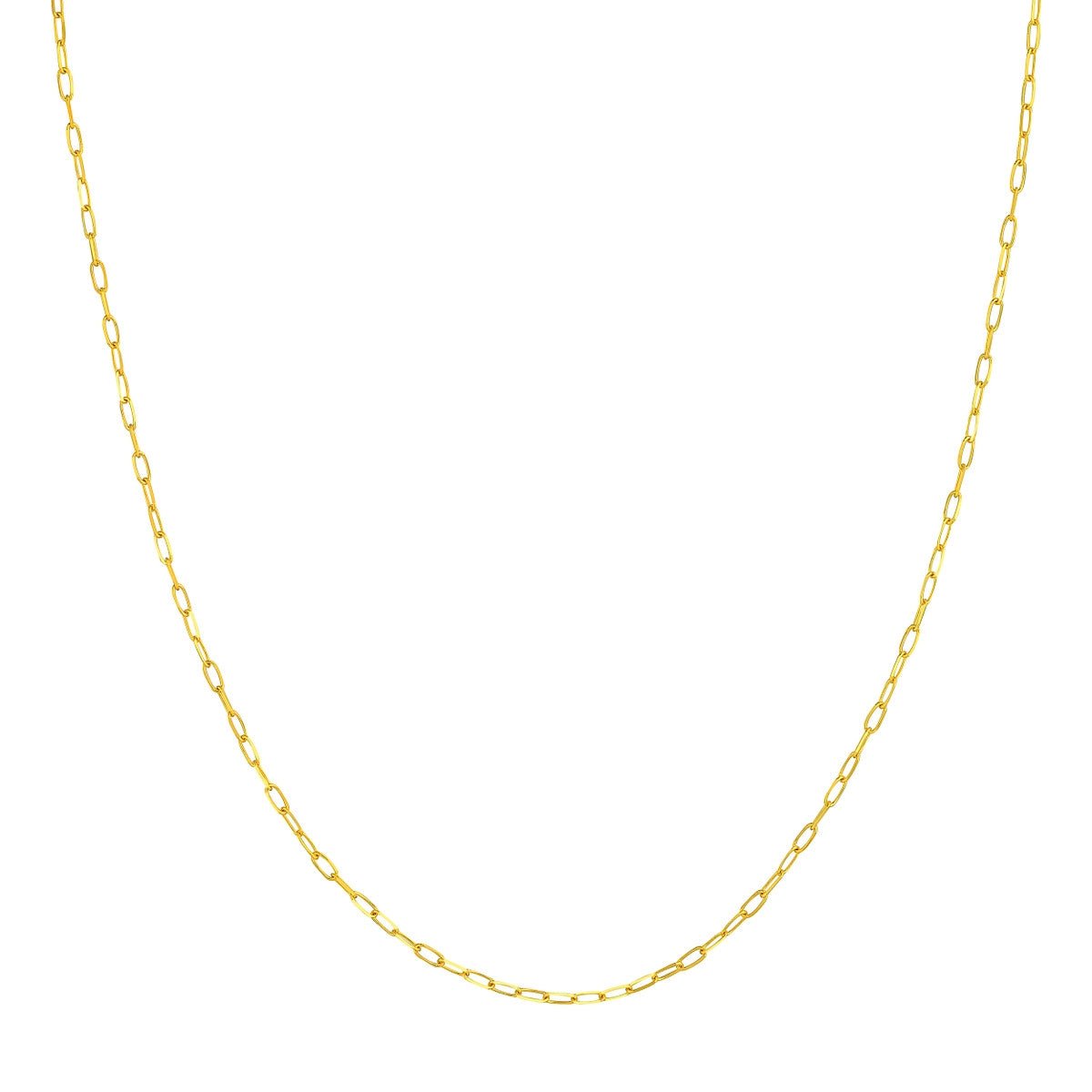 14K Gold 1.7mm Paper Clip Chain with Lobster Lock Birmingham Jewelry Chain Birmingham Jewelry 