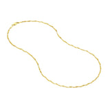 Birmingham Jewelry - 14K Gold 1.7mm Singapore Chain with Lobster Lock - Birmingham Jewelry