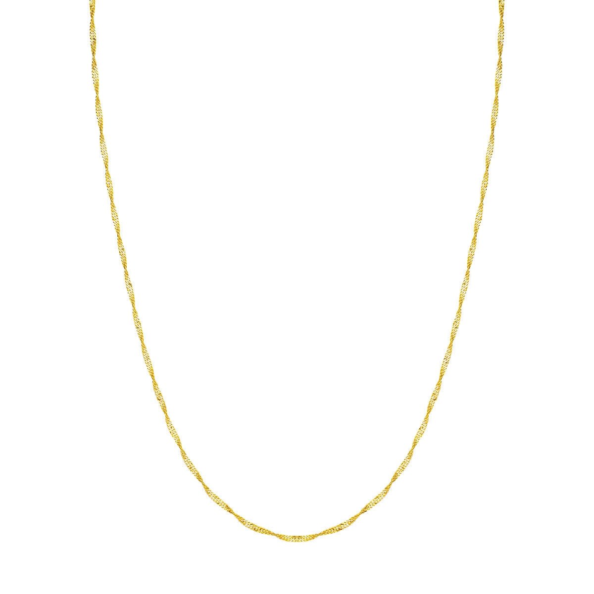 14K Gold 1.70mm Singapore Chain with Lobster Lock Birmingham Jewelry Gold Chain Birmingham Jewelry 