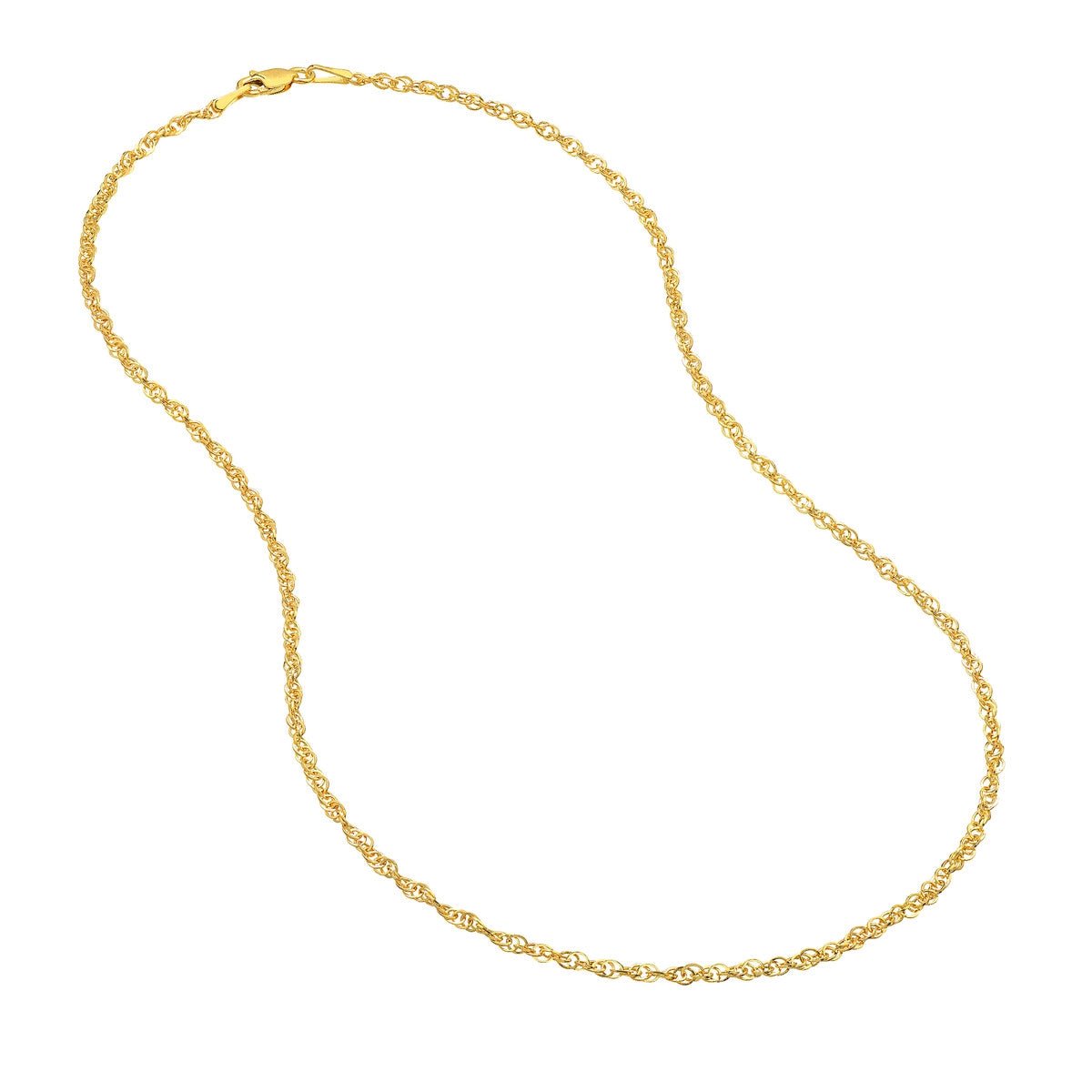 14K Gold 1.8mm Designer Rope Chain Birmingham Jewelry Chain Birmingham Jewelry 