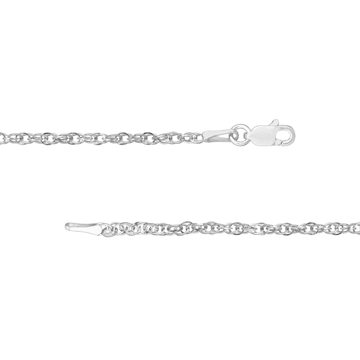 14K Gold 1.8mm Designer Rope Chain Birmingham Jewelry Chain Birmingham Jewelry 