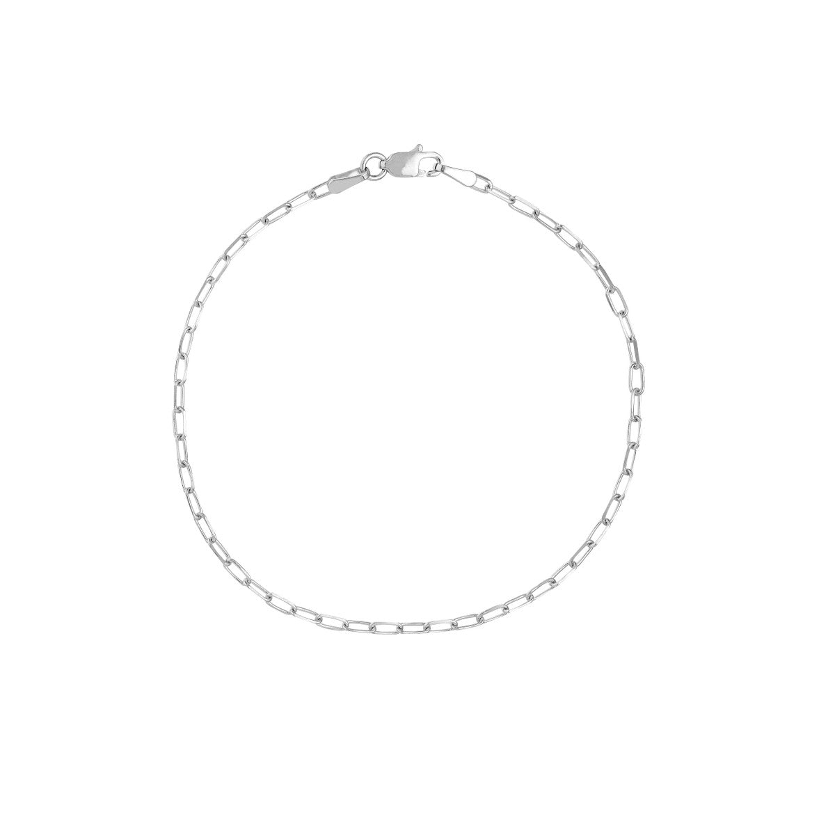 14K Gold 1.95mm D/C Paper Clip Chain with Lobster Lock Bracelet Birmingham Jewelry Bracelet Birmingham Jewelry 
