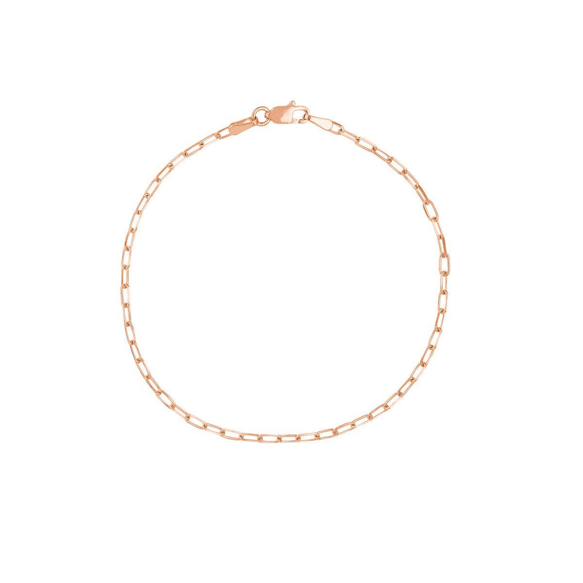 14K Gold 1.95mm D/C Paper Clip Chain with Lobster Lock Bracelet Birmingham Jewelry Bracelet Birmingham Jewelry 