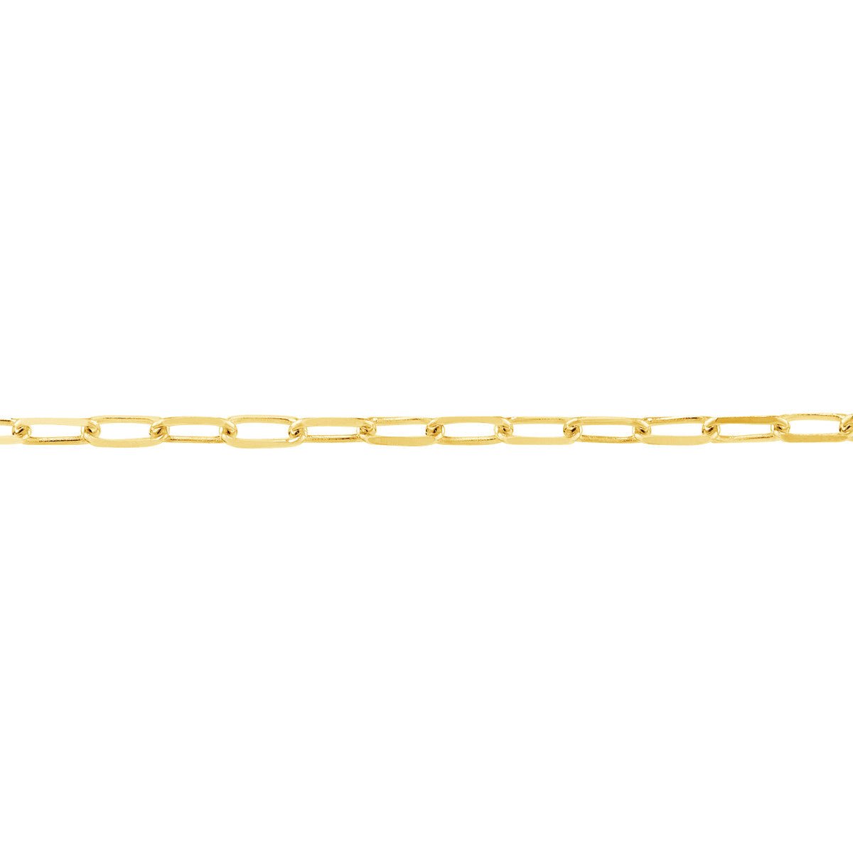 14K Gold 1.95mm D/C Paper Clip Chain with Lobster Lock Bracelet Birmingham Jewelry Bracelet Birmingham Jewelry 