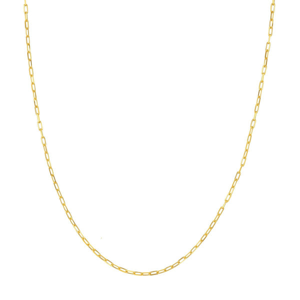 14K Gold 1.95mm D/C Paper Clip Chain with Lobster Lock Birmingham Jewelry Chain Birmingham Jewelry 