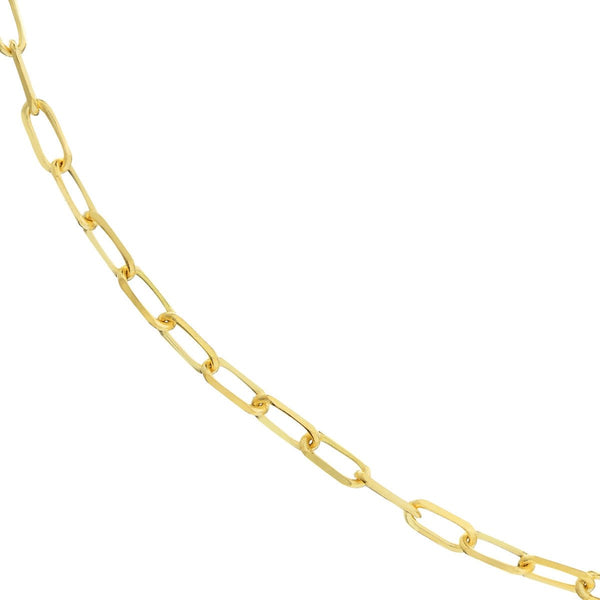 14K Gold 1.95mm D/C Paper Clip Chain with Lobster Lock Birmingham Jewelry Chain Birmingham Jewelry 