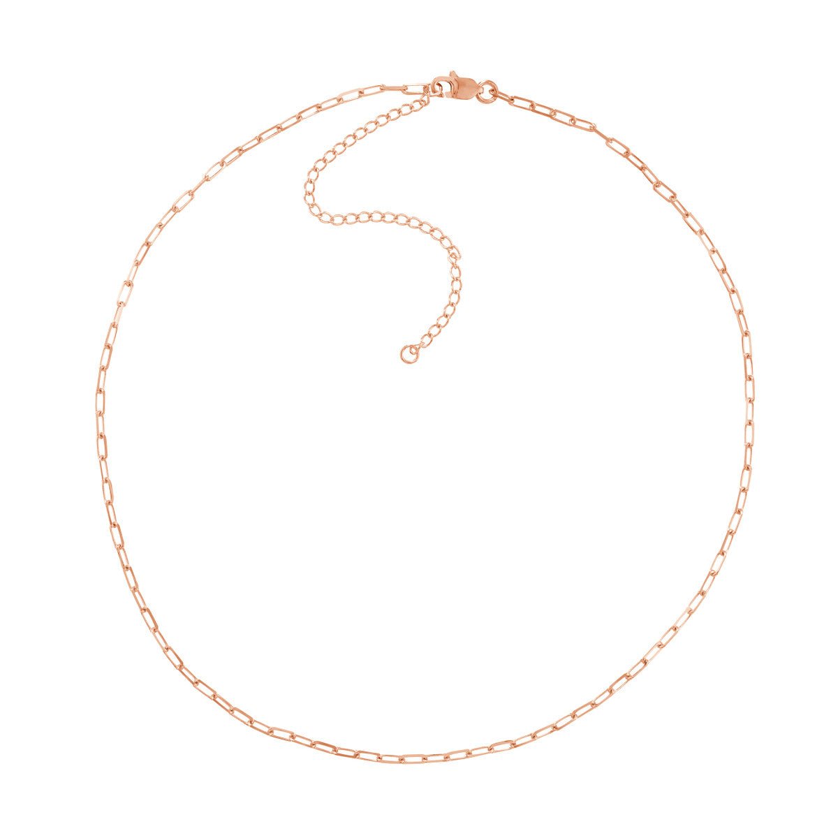 Birmingham Jewelry - 14K Gold 1.95mm Paperclip Choker Chain - Birmingham Jewelry