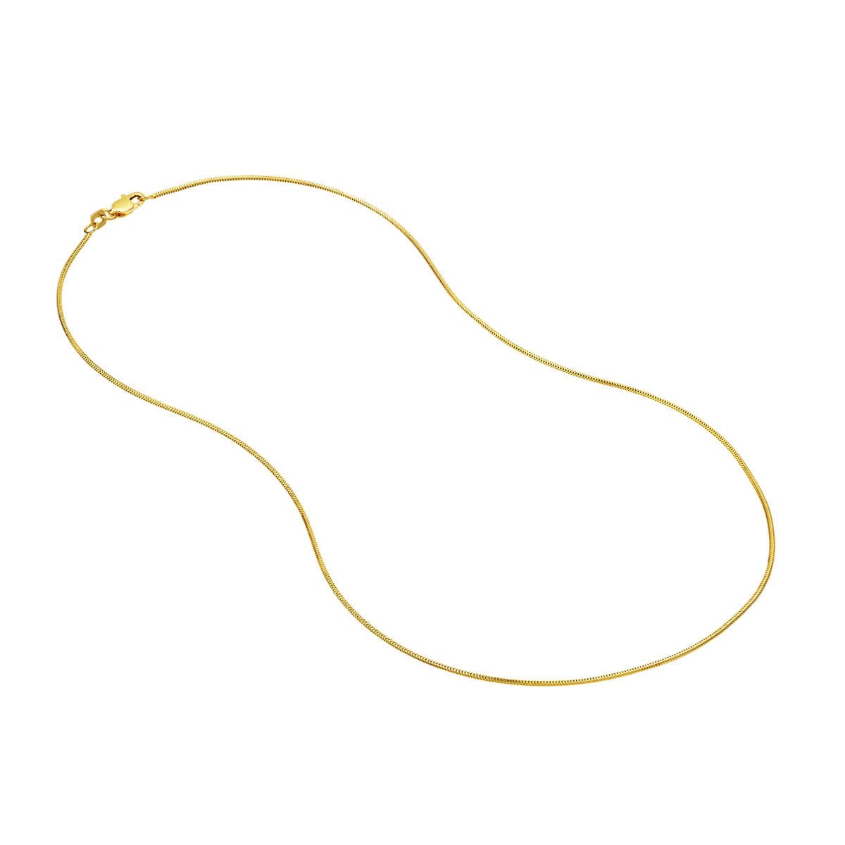 14K Gold 1mm Snake Chain with Lobster Lock Birmingham Jewelry Chain Birmingham Jewelry 