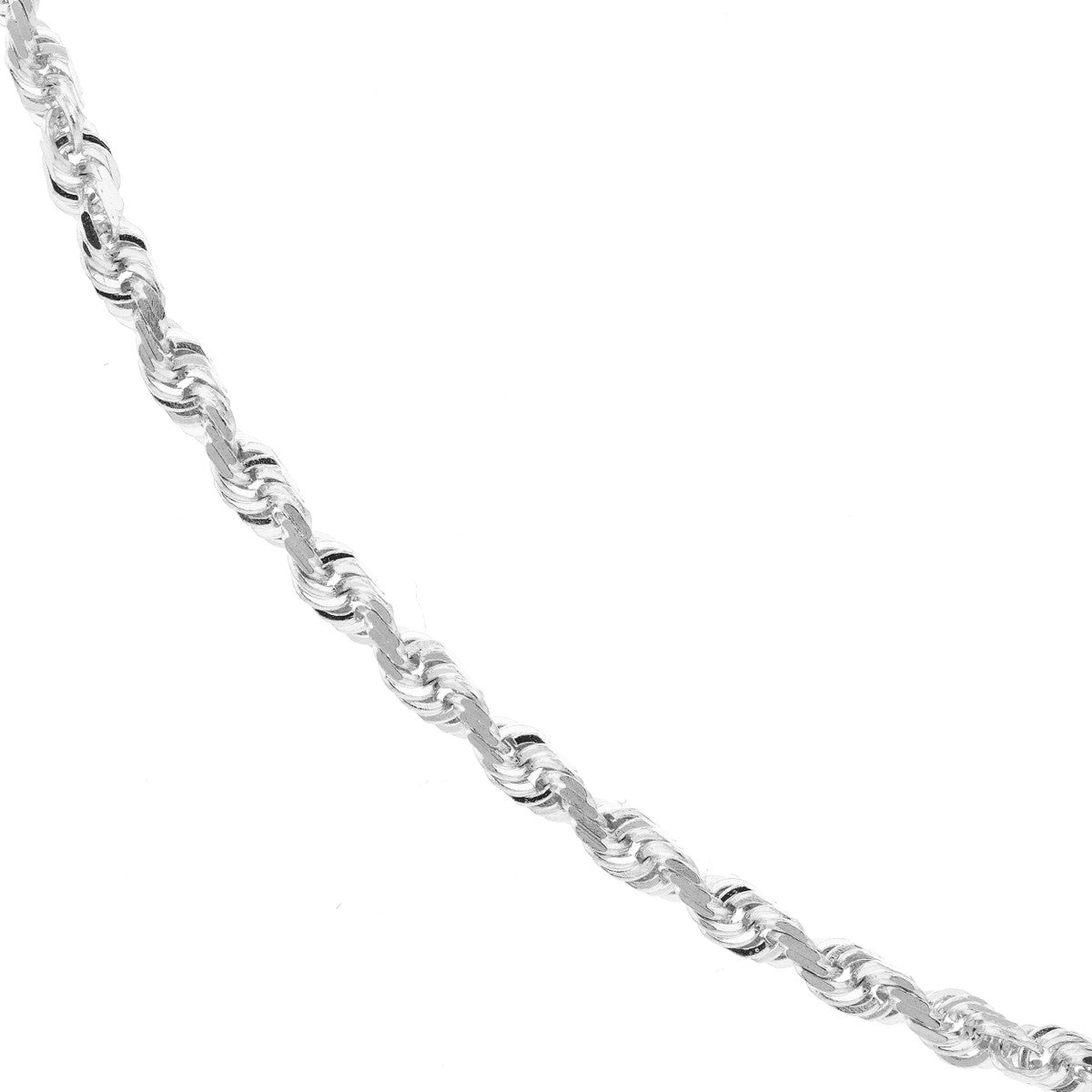 Lock Rope Chain 14K Gold 2.15mm D/C Rope Chain with Lobster Lock