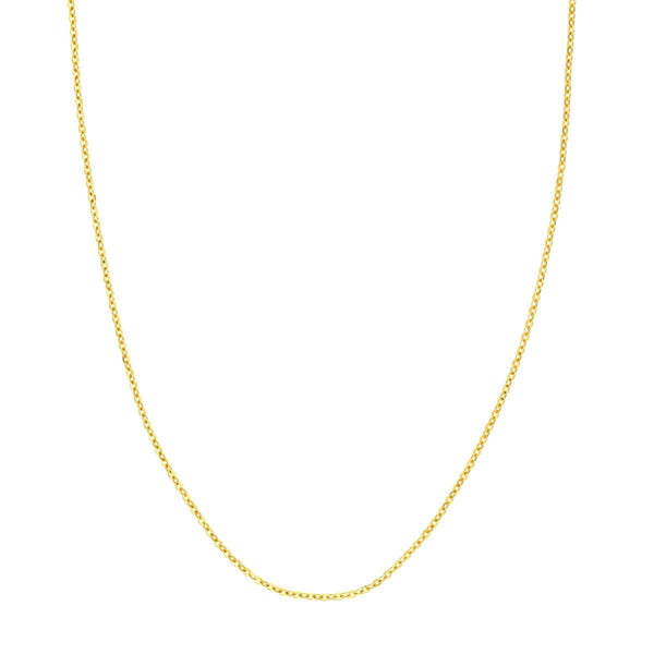 14K Gold 2.1mm D/C Brill Cable Chain with Slider Bead Birmingham Jewelry Chain Birmingham Jewelry 