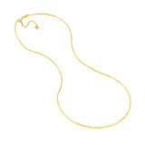 14K Gold 2.1mm D/C Brill Cable Chain with Slider Bead Birmingham Jewelry Chain Birmingham Jewelry 