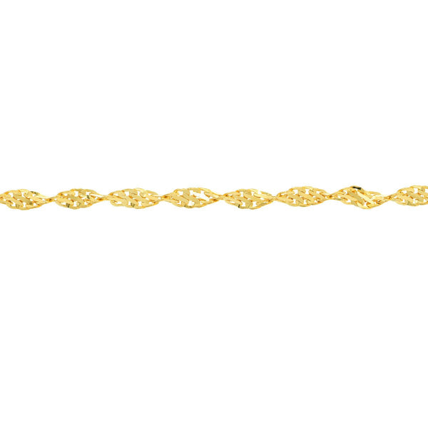 Birmingham Jewelry - 14K Gold 2.1mm Dorica Chain with Lobster Lock Anklet - Birmingham Jewelry