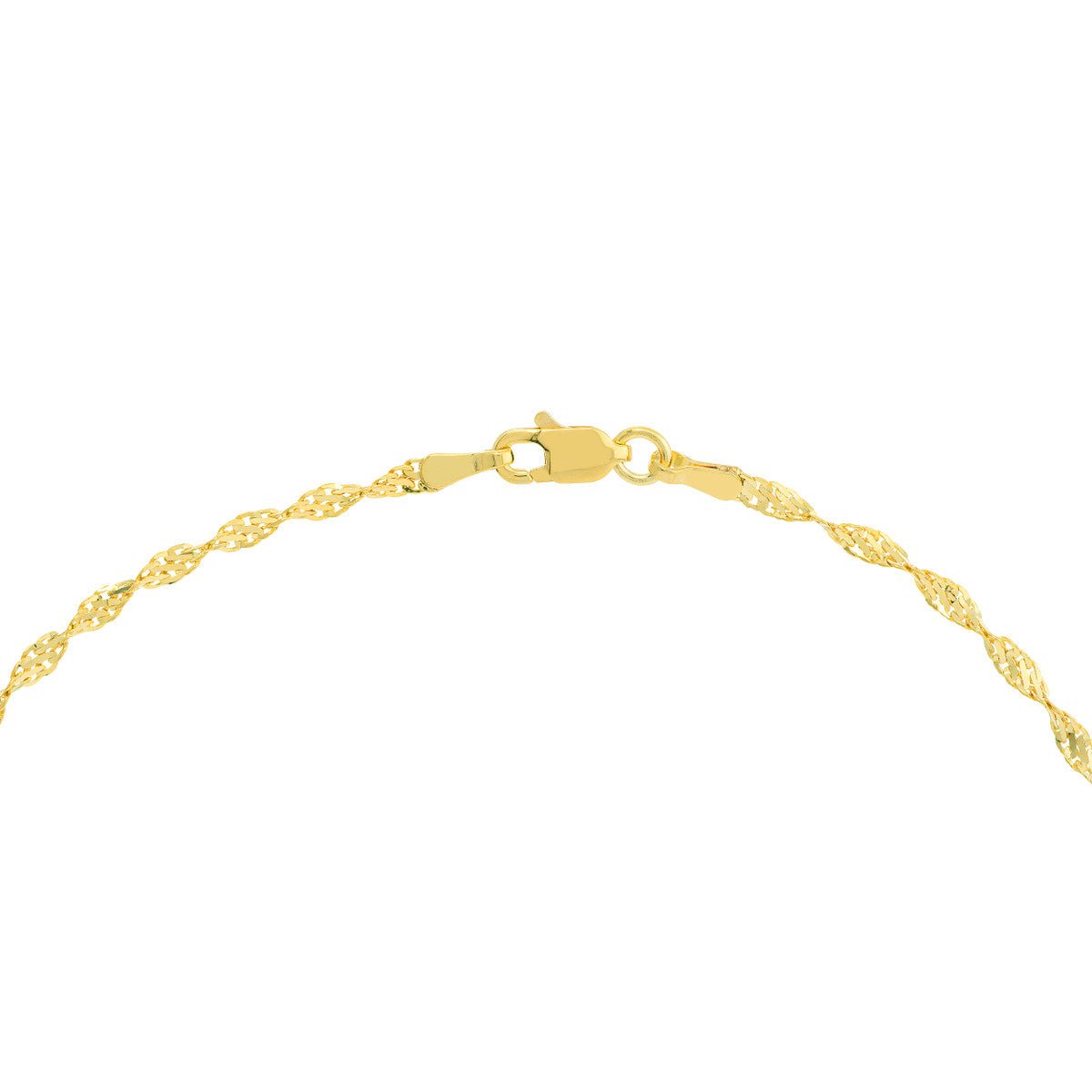 Birmingham Jewelry - 14K Gold 2.1mm Dorica Chain with Lobster Lock Anklet - Birmingham Jewelry