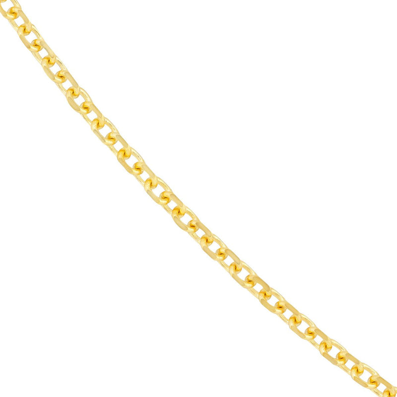 Birmingham Jewelry - 14K Gold 2.3mm D/C Cable Chain with Lobster - Birmingham Jewelry