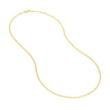 Birmingham Jewelry - 14K Gold 2.3mm D/C Cable Chain with Lobster - Birmingham Jewelry