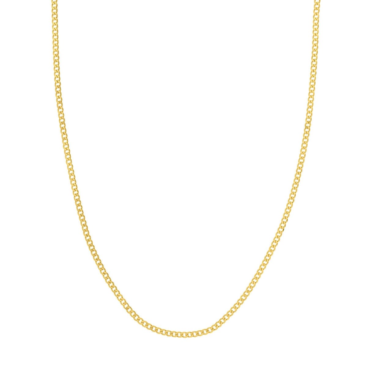 14K Gold 2.70mm D/C Open Curb with Lobster Lock Birmingham Jewelry Chain Birmingham Jewelry 