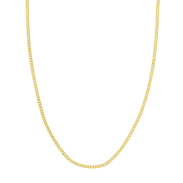 14K Gold 2.70mm D/C Open Curb with Lobster Lock Birmingham Jewelry Chain Birmingham Jewelry 