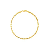 Birmingham Jewelry - 14K Gold 2.9mm Light Rope Chain with Lobster Lock - Birmingham Jewelry