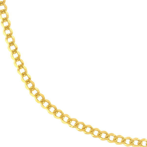 Birmingham Jewelry - 14K Gold 3.7mm Curb Chain with Lobster Lock - Birmingham Jewelry