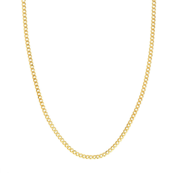 Birmingham Jewelry - 14K Gold 3.7mm Curb Chain with Lobster Lock - Birmingham Jewelry